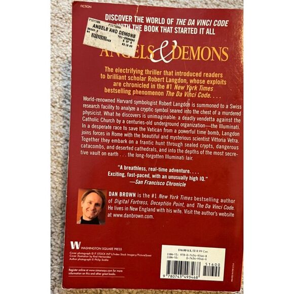 Dan Brown Angels & Demons Softcover Book - Picture 4 of 4